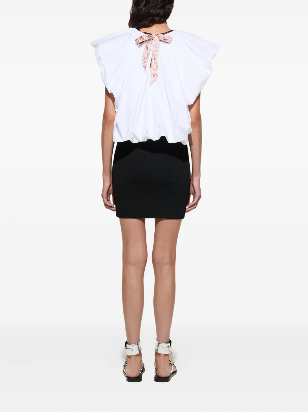 PUCCI Geribbelde mini-rok verfraaid met label Zwart