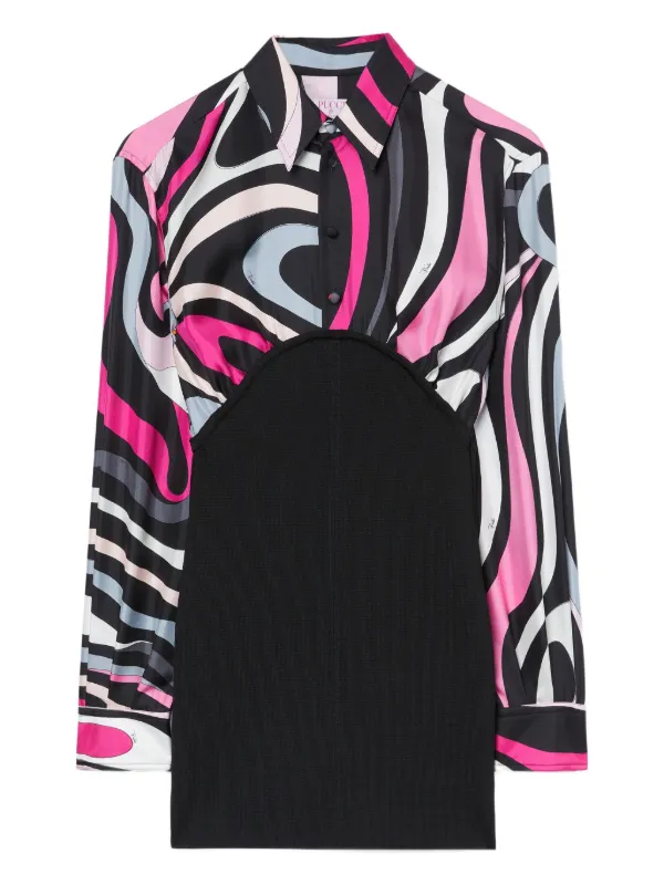 PUCCI マルモ シャツミニドレス | ブラック | FARFETCH JP