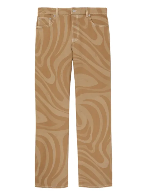 PUCCI Marmo-print straight-leg trousers