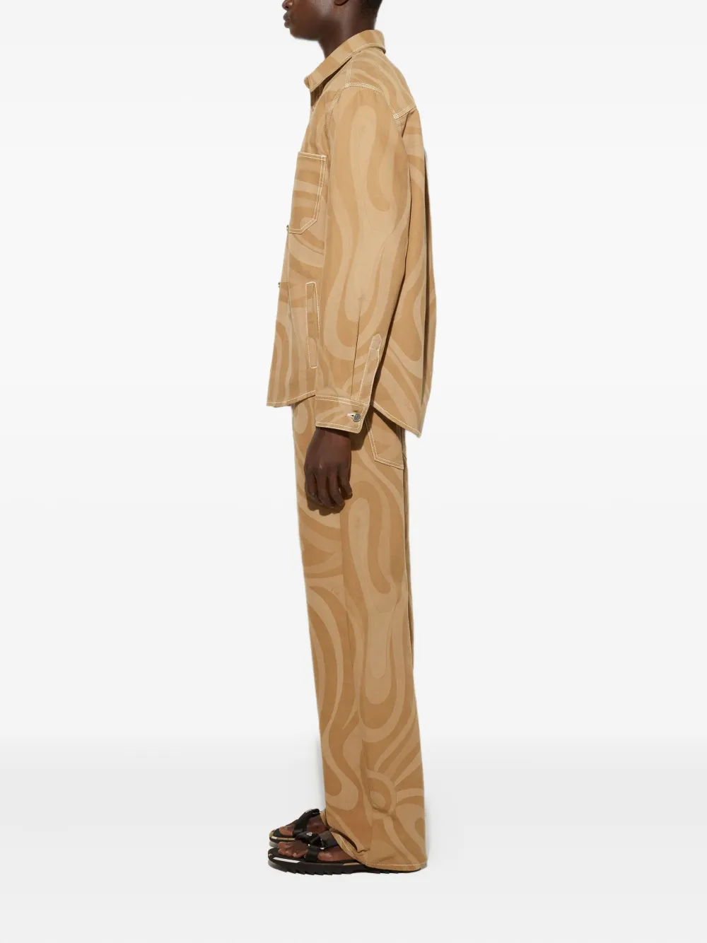 PUCCI Broek met wijde pijpen Beige