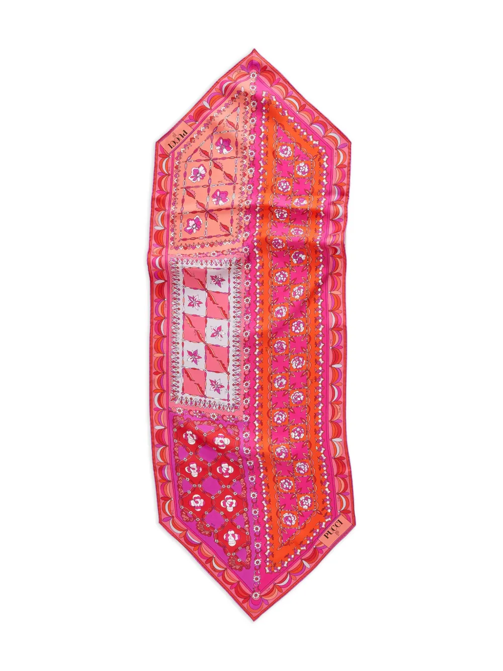 pattern silk scarf