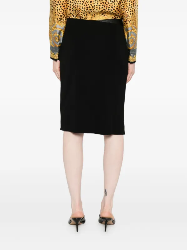Versace デコラティブ ドレープ スカート | ブラック | FARFETCH JP