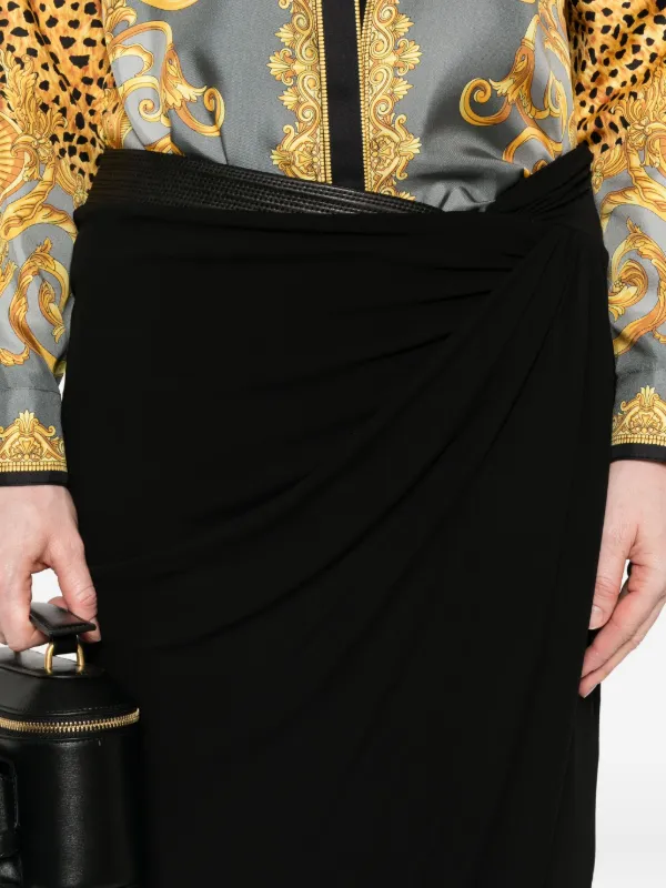 Versace デコラティブ ドレープ スカート | ブラック | FARFETCH JP