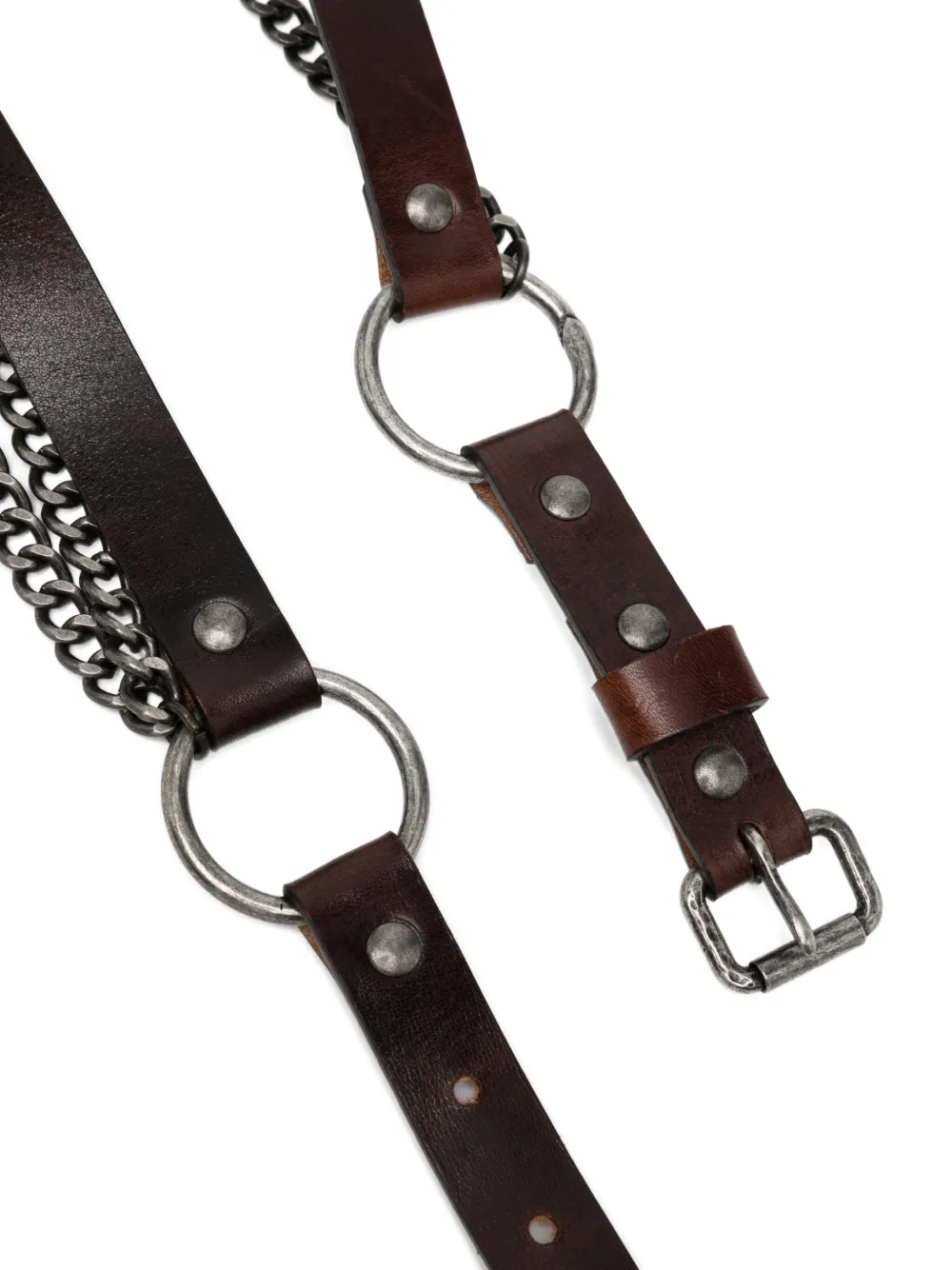 R13 chain-embellished leather belt | Image 2