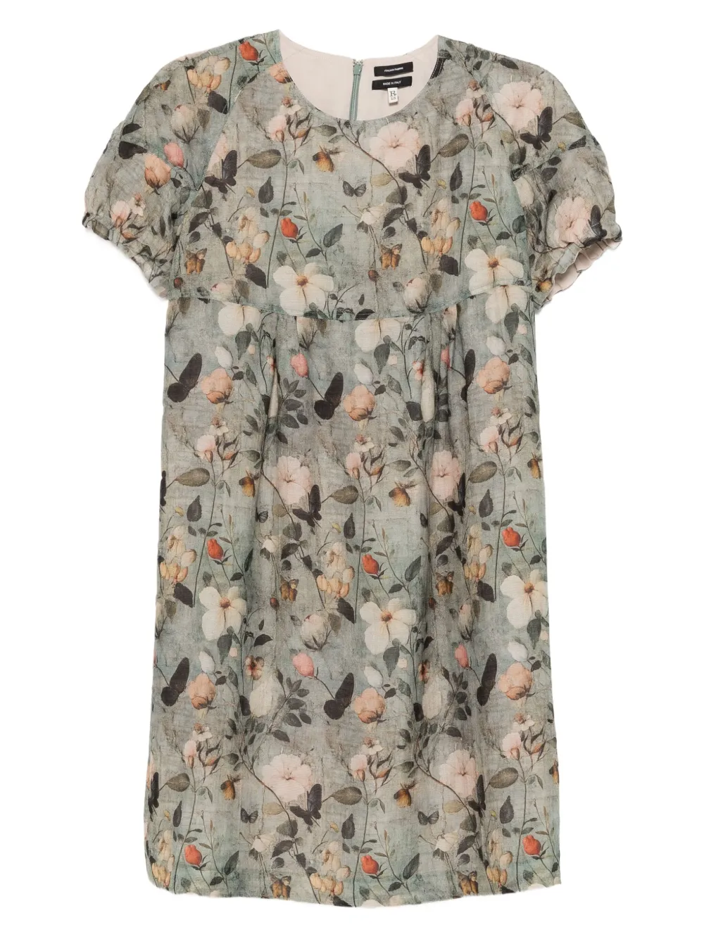 R13 floral-print babydoll dress | Green | Image 1