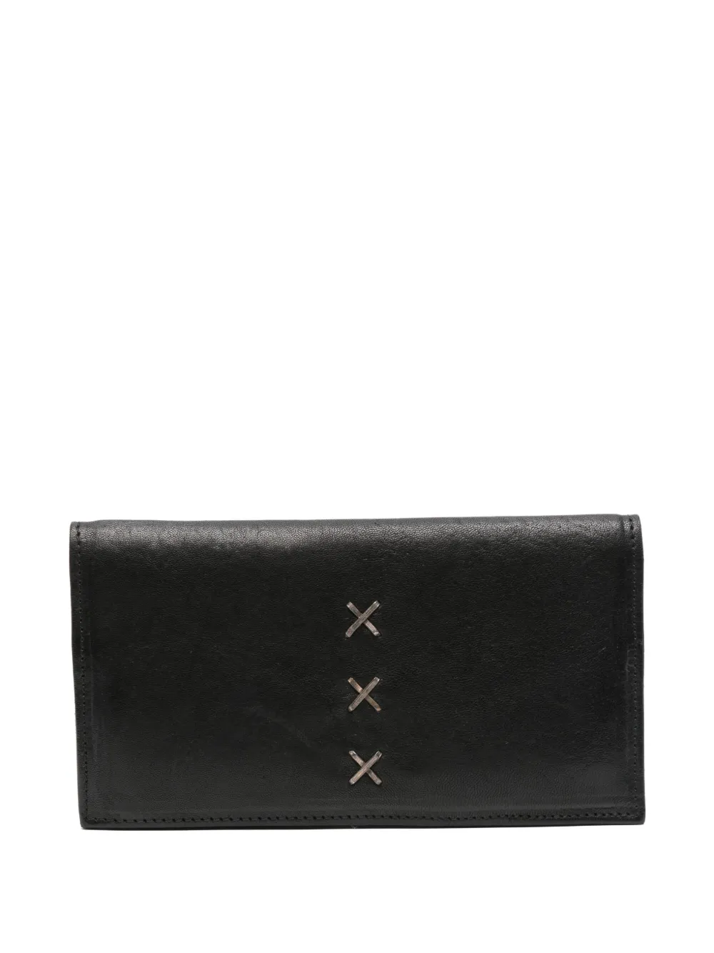 cross-stitch leather wallet