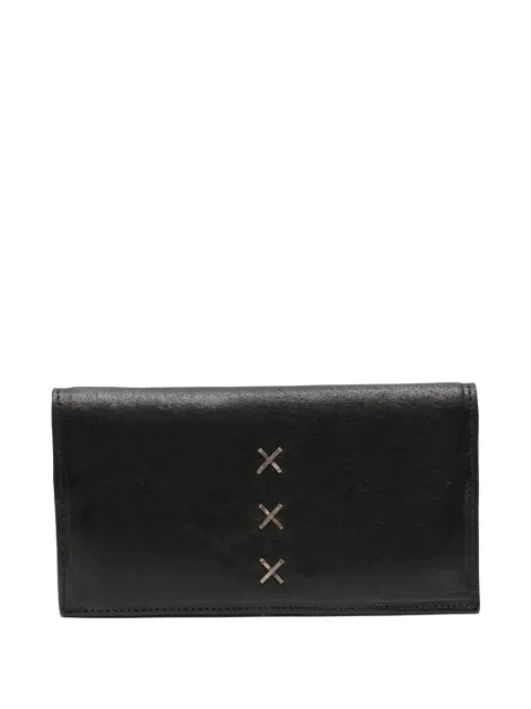 SOMMET cross-stitch leather wallet