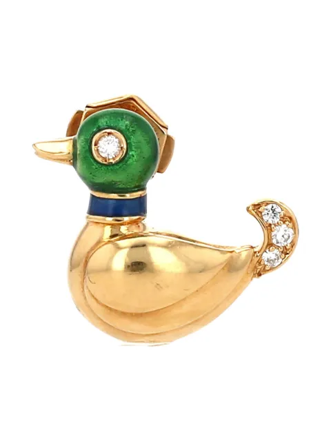 Cartier 18K yellow gold Duck diamond brooch