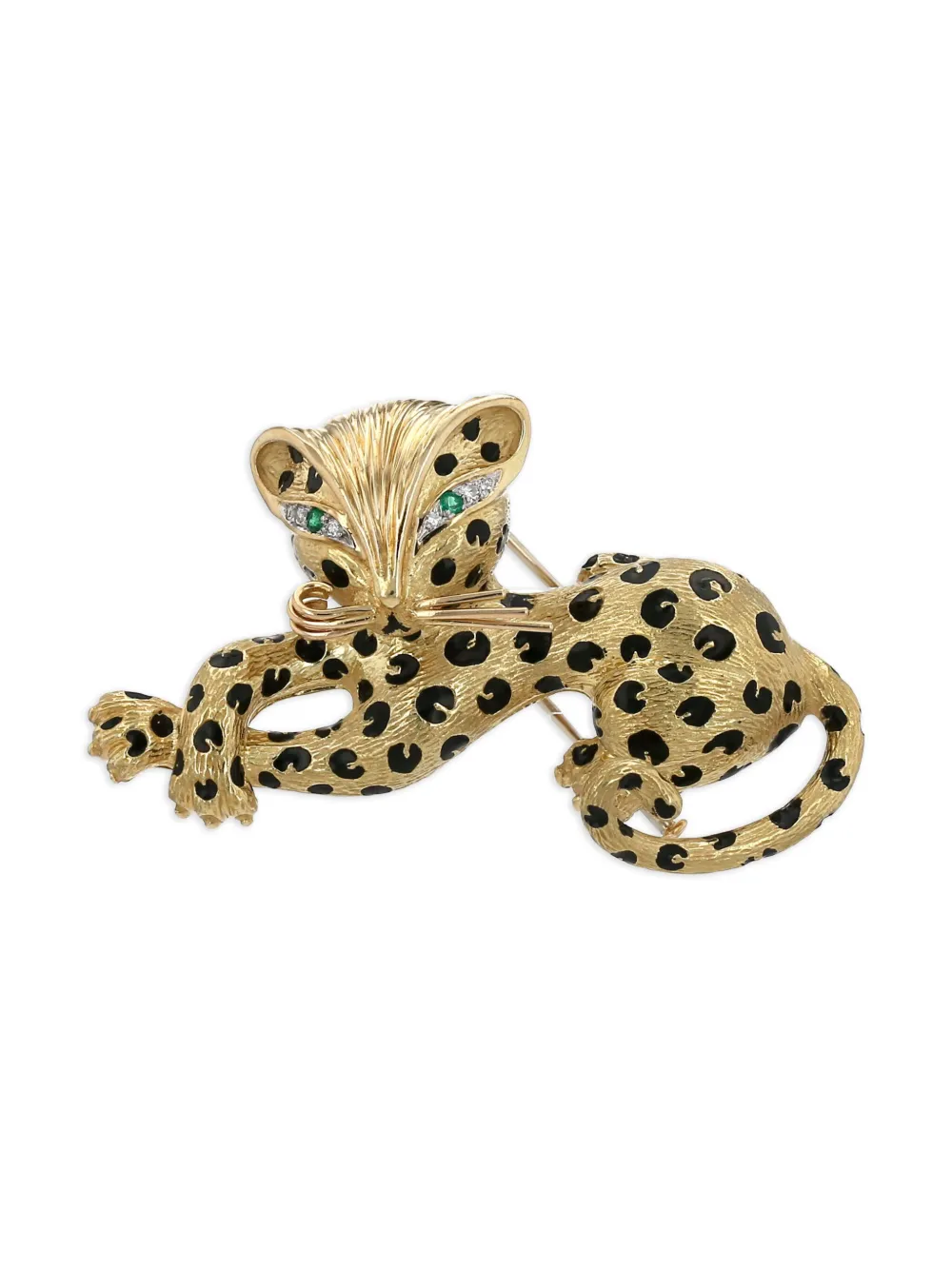 18kt yellow gold Panthère emerald brooch