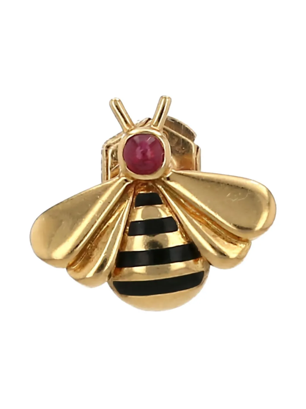 Pre-owned Cartier 18k Yellow Gold Bee Ruby Brooch