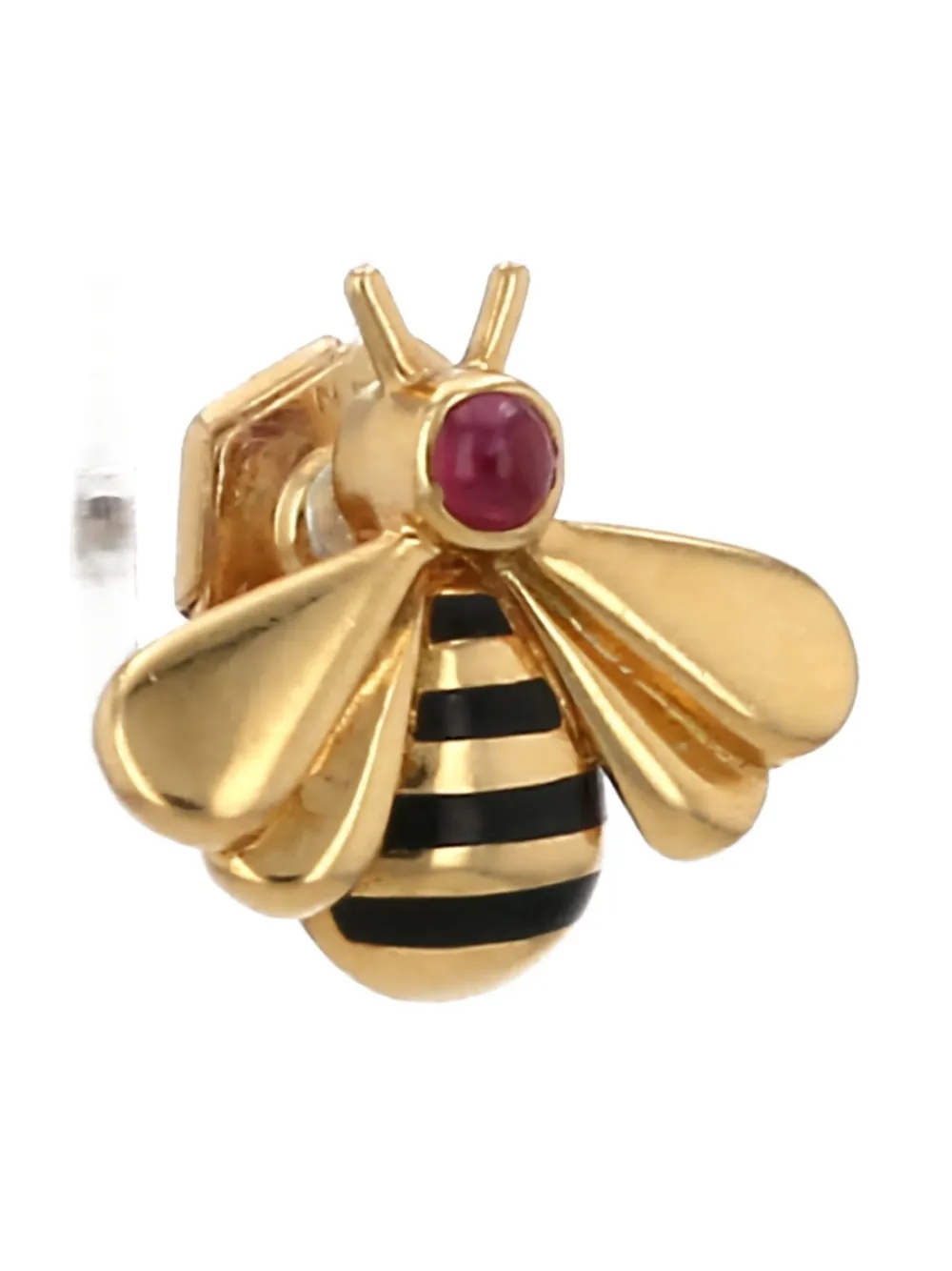 Pre-owned Cartier 18k Yellow Gold Bee Ruby Brooch