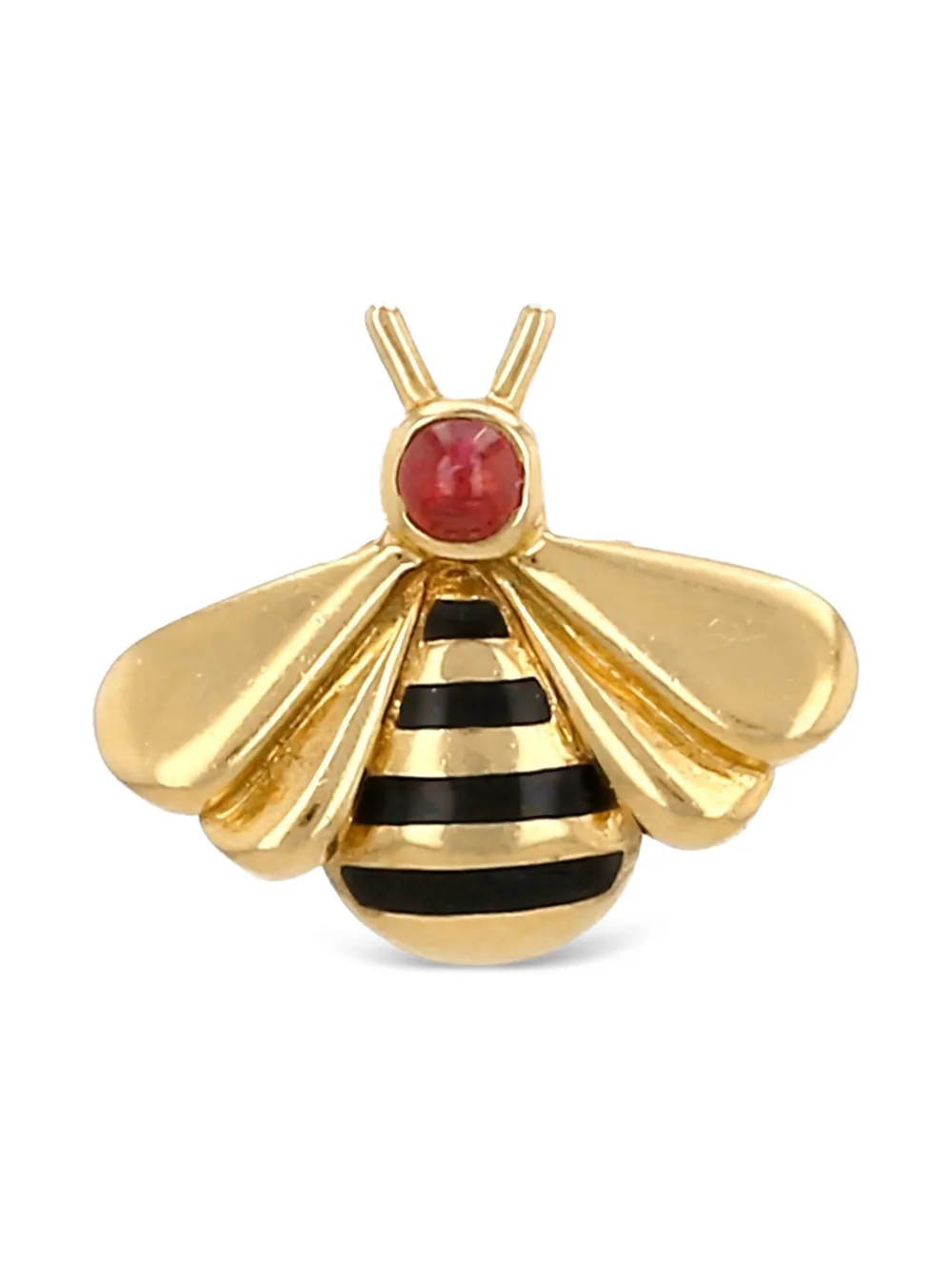 18K yellow gold Bee ruby brooch