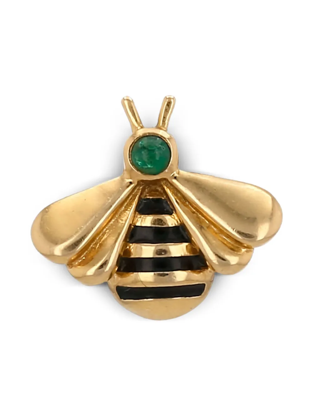 18K yellow gold Bee emerald brooch
