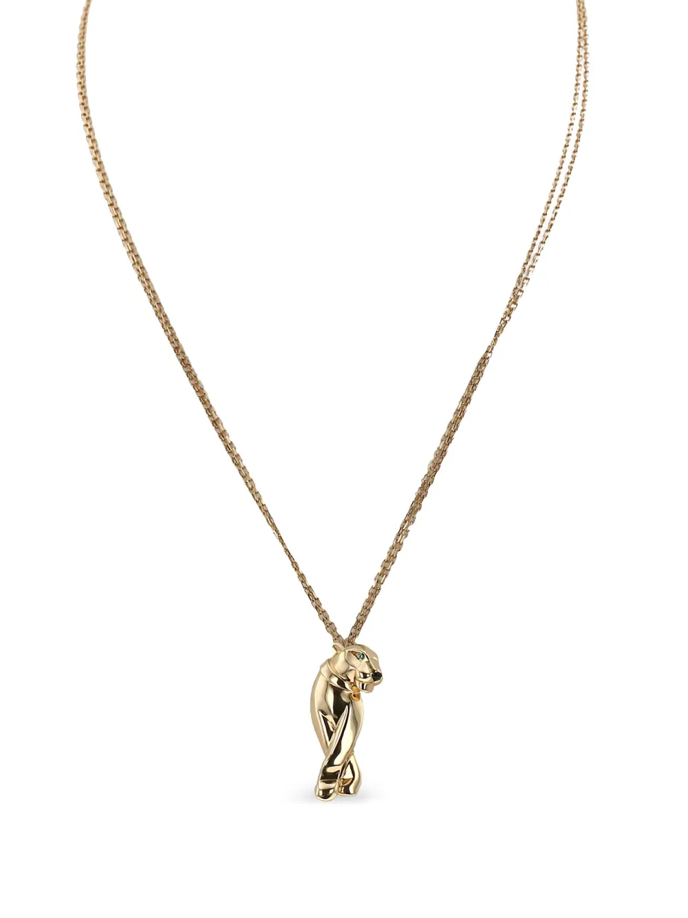 18K yellow gold Panthère tsavorites and onyx necklace