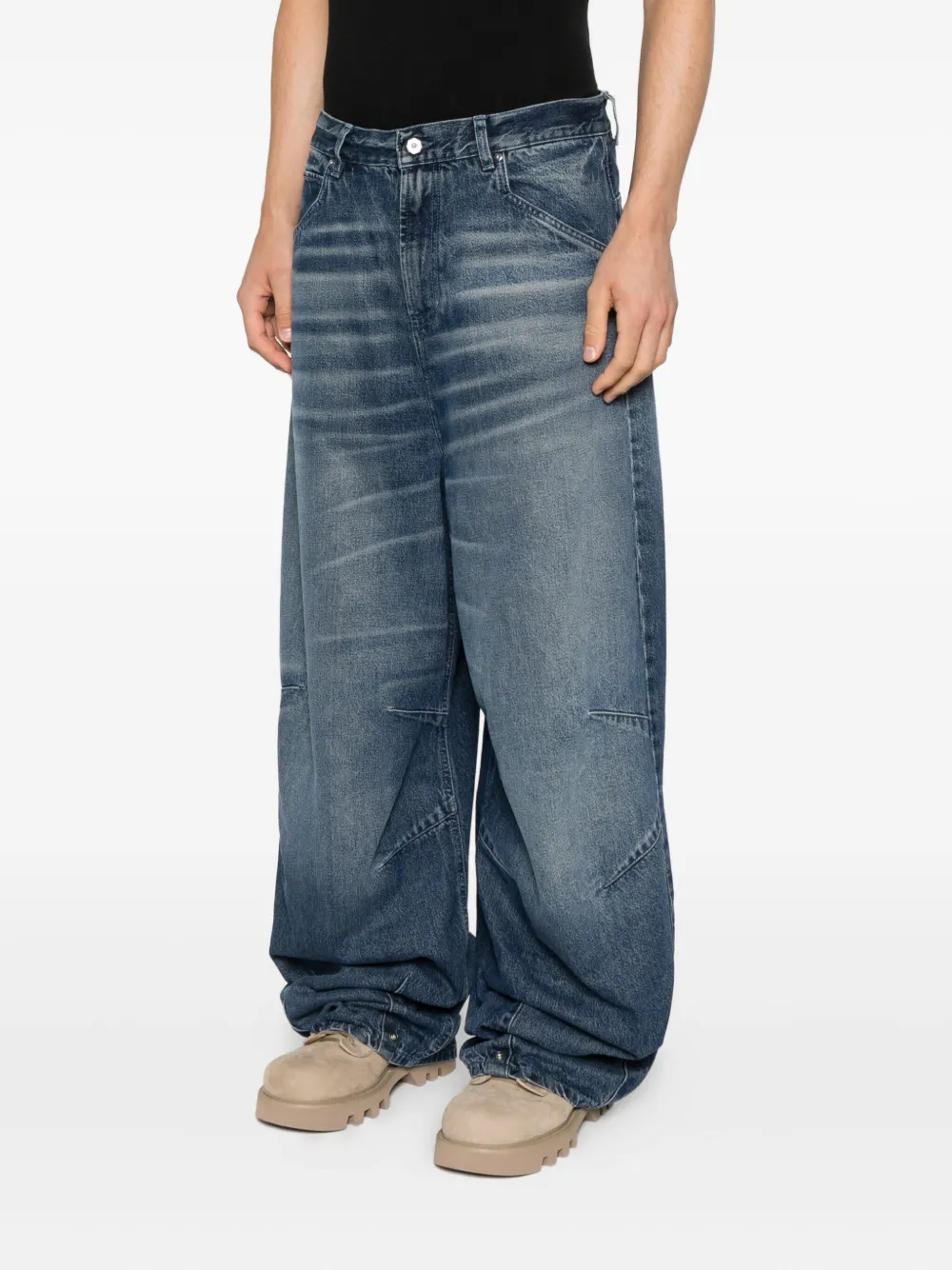 PDF Jeans met vijf zakken en vlakken Blauw