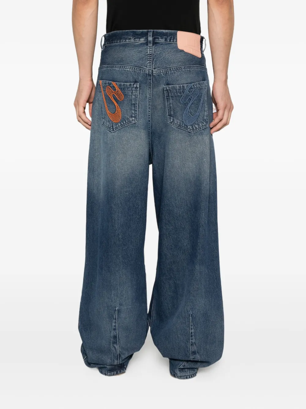 PDF Jeans met vijf zakken en vlakken Blauw