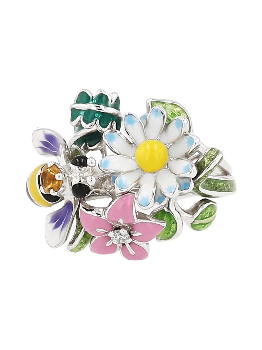 Christian Dior Pre-Owned Diorette diamond ring - Argento