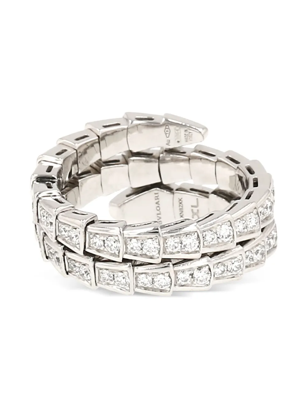 Bvlgari Pre-Owned 18K white gold Serpenti Viper diamond ring | Women | Image 2