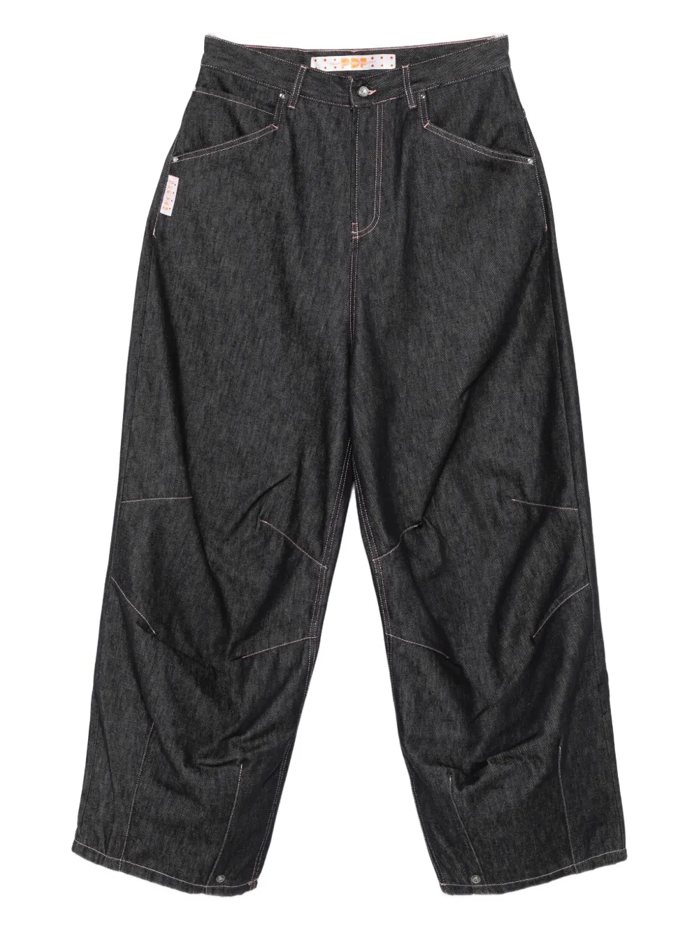 panelled denim jeans