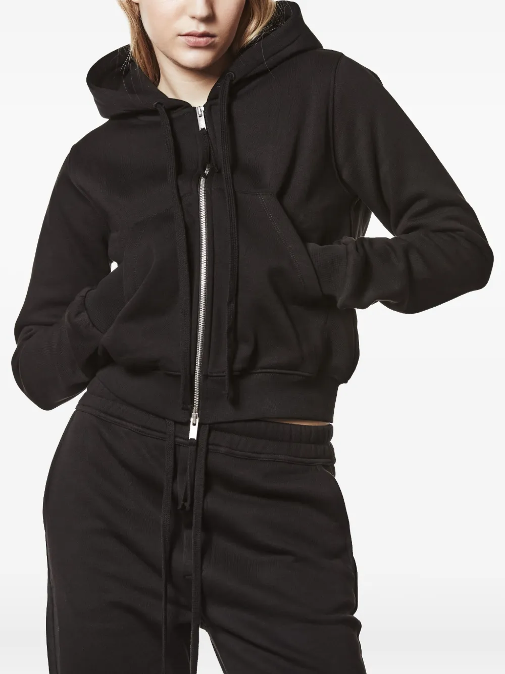 hooded zip-up jacket