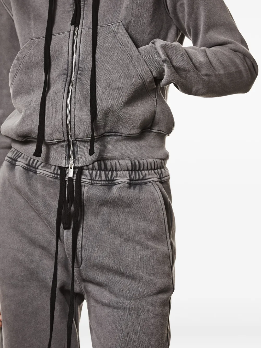 Thom Krom Hooded Zip-up Jacket In Gray