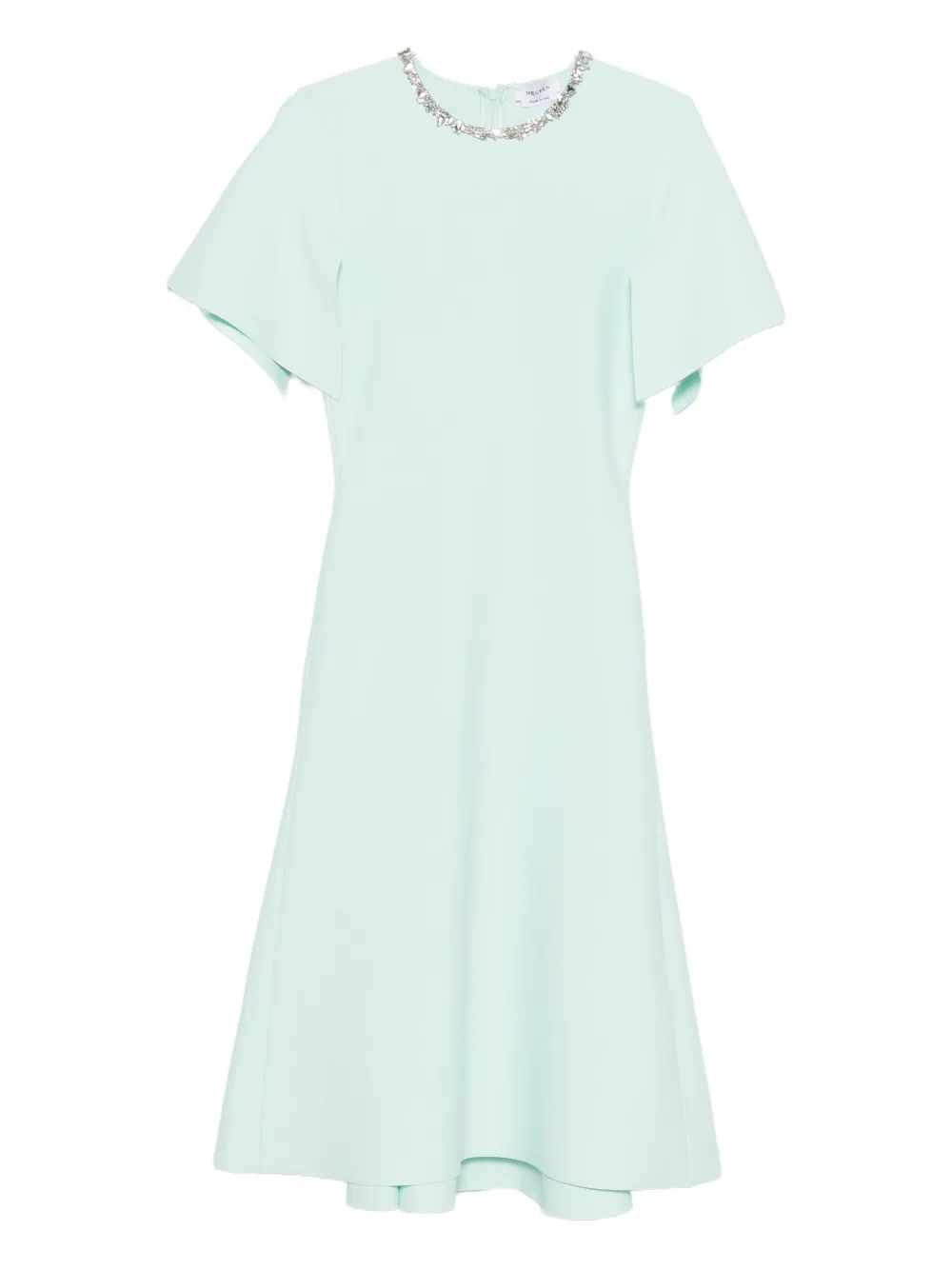 Alexander McQueen embellished short-sleeve midi dress - Blu