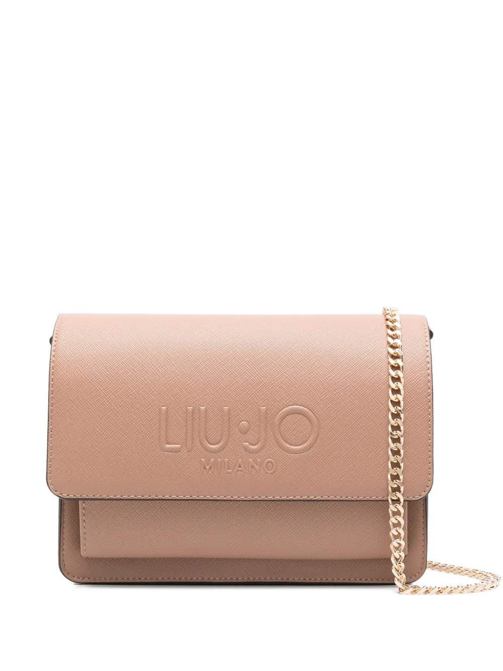 Liu •jo Medium Logo-embossed Shoulder Bag In Neutral