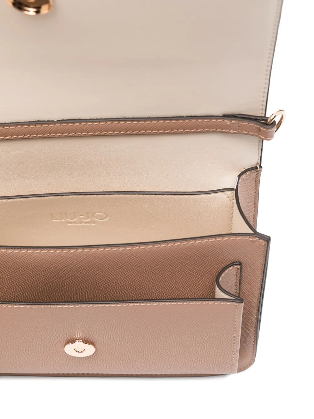 LIU JO Medium schoudertas met logo-reliëf Beige