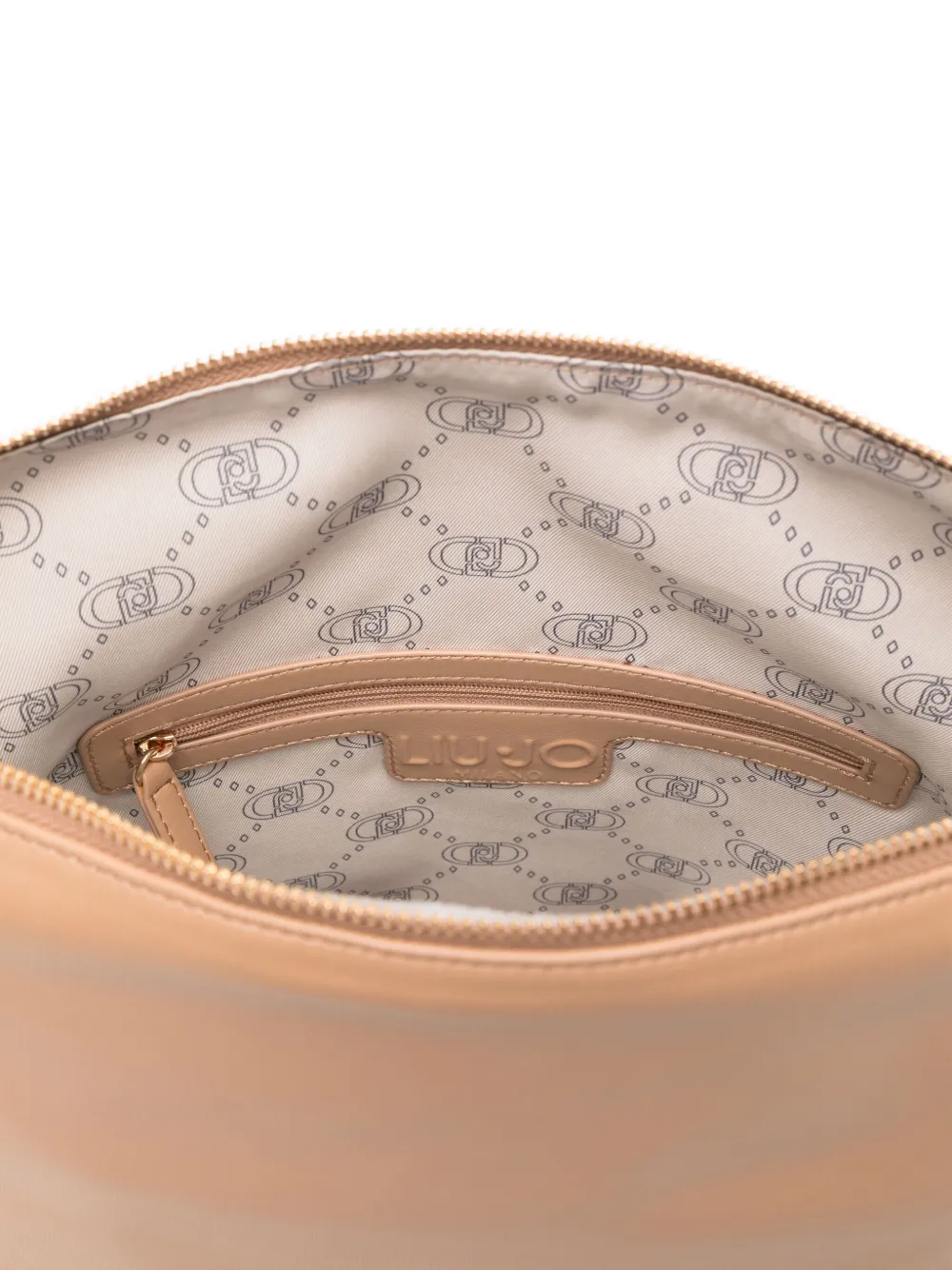LIU JO Schoudertas verfraaid met ketting Beige