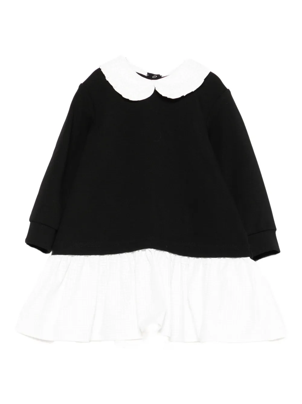 Balmain Kids Peter-Pan collar dress Zwart