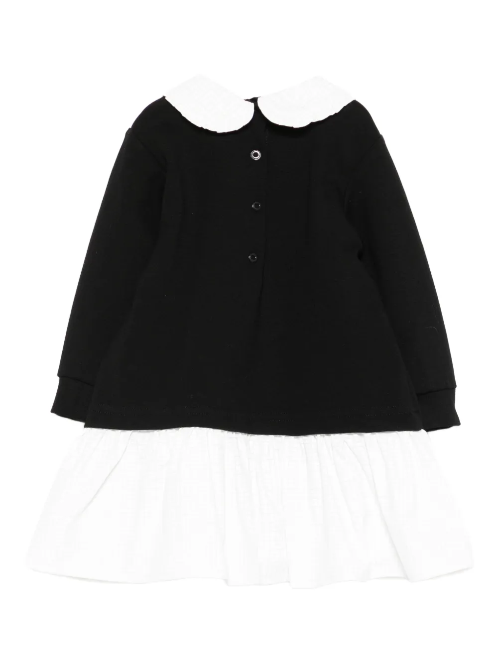 Balmain Kids Peter-Pan collar dress Zwart