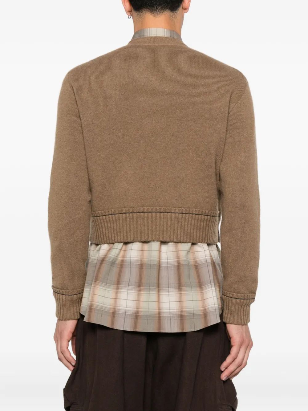 sacai Vest met geborduurd logo Bruin