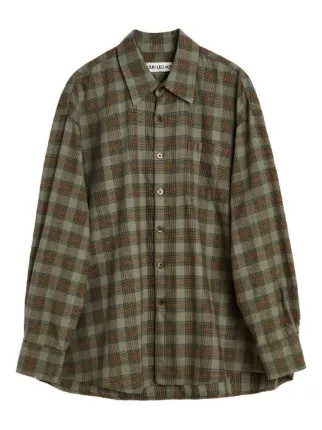 【Our Legacy】チェックシャツ Check Shirt 人気コレクション OUR LEGACY チェック シャツ | グリーン | FARFETCH JP