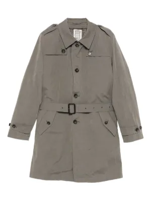 Sacai ドローストリング トレンチコート | グレー | FARFETCH JP