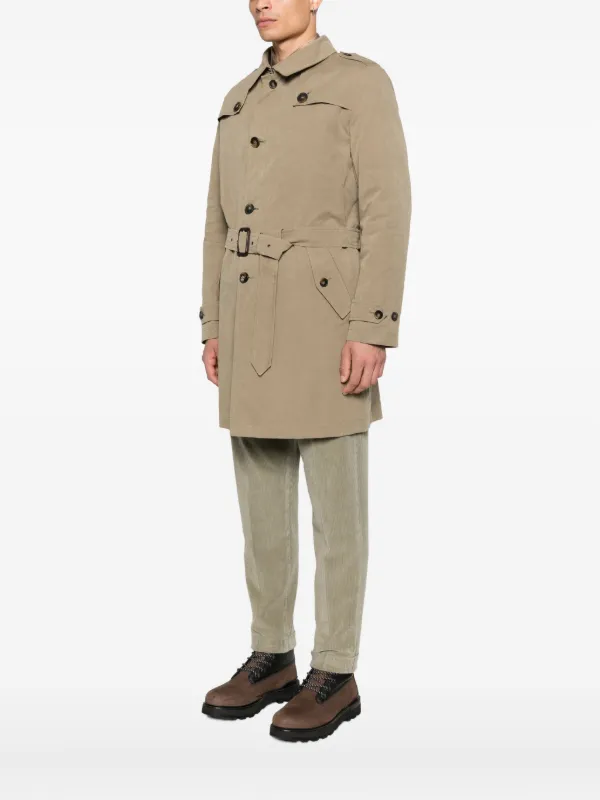 L'impermeabile Gilberto Belted Trench Coat Neutrals FARFETCH TR