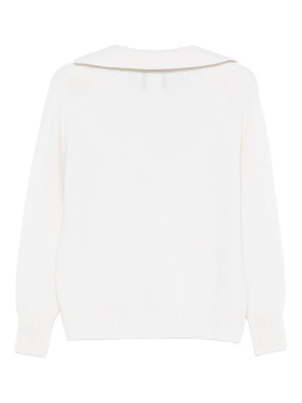 Vanisé Creamy Panna Sweater With Relaxed Fit In White