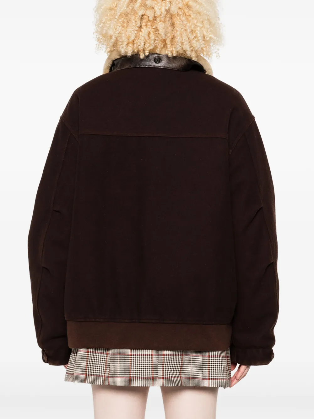 Miu faux-fur collar jacket Bruin