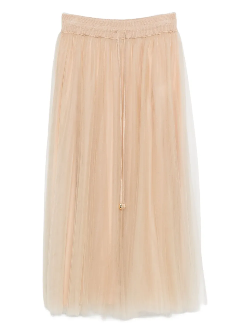 Fabiana Filippi pleated drawstring skirt Beige