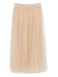 Fabiana Filippi pleated drawstring skirt - Neutrals