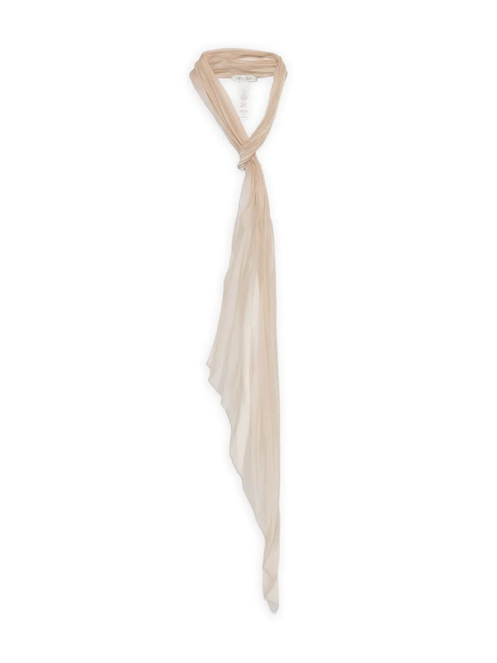 Forte pleated organza scarf Beige