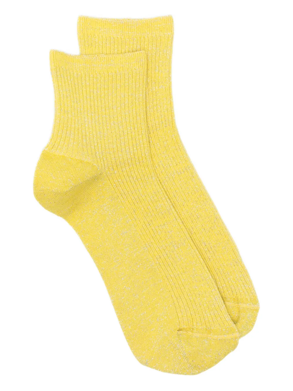 glitter-embellished ribbed socks