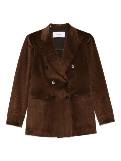 Lardini 더블 브레스티드 코듀로이 블레이저