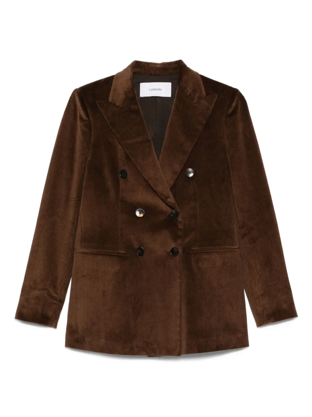 double-breasted corduroy blazer