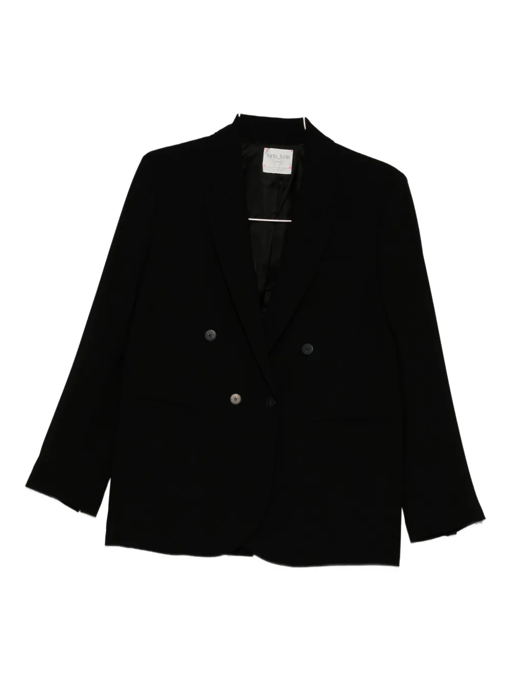 Forte Forte Double-breasted Blazer In Black