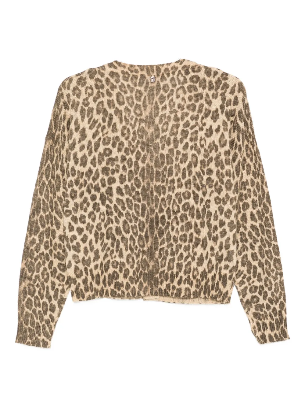 LIU JO Vest met luipaardprint en knopen Bruin