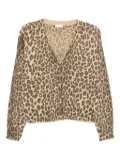LIU JO leopard-print buttoned cardigan - Brown