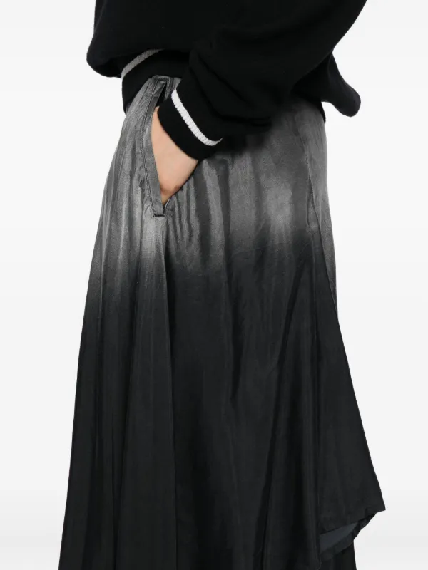 Y's ワイズ YOHJI YAMAMOTO グレーアシメトリー巻きスカート Yohji Yamamoto アシンメトリー スカート | グレー | FARFETCH JP
