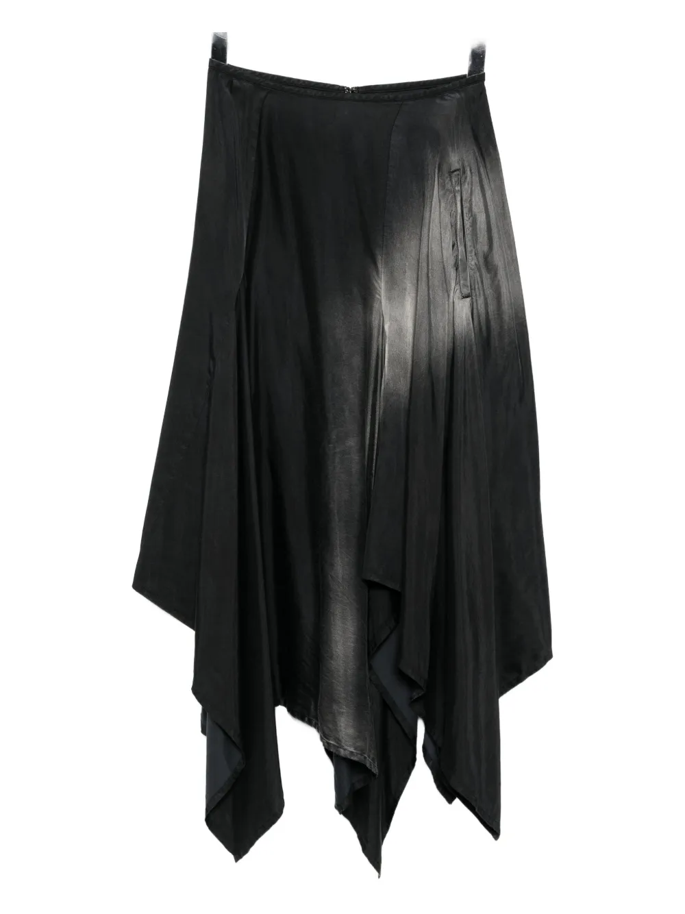 Yohji Yamamoto Asymmetric Mid Skirt In Black
