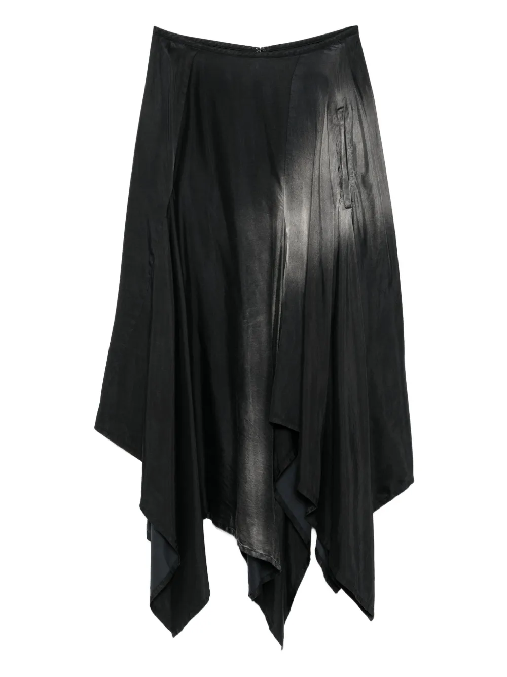 Yohji Yamamoto asymmetric mid skirt Grijs