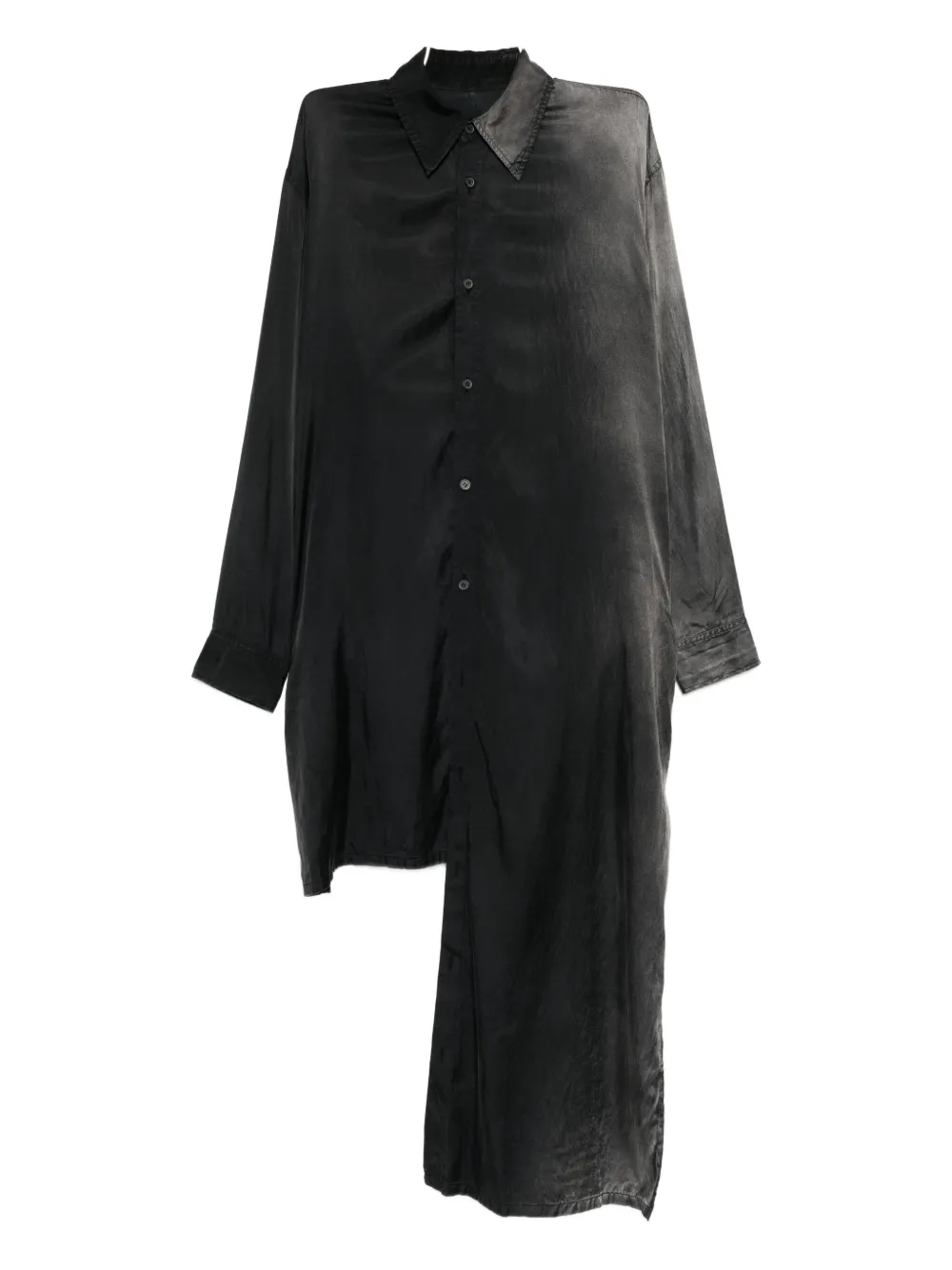 Yohji Yamamoto Blouse met asymmetrische afwerking Grijs